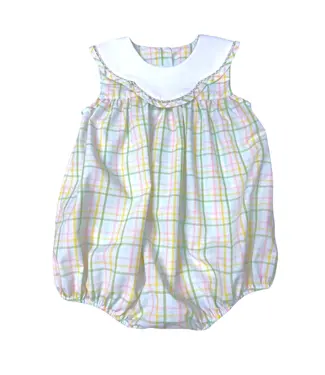 Whimsy Bay Pastel Prep Plaid Scalloped Bubble