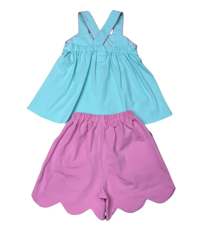 Whimsy Bay Ice Scream For Ice Cream Applique Short  Set