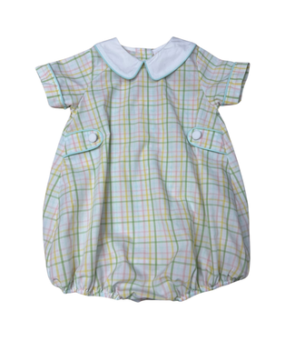 Whimsy Bay Pastel Prep Plaid Collared Bubble