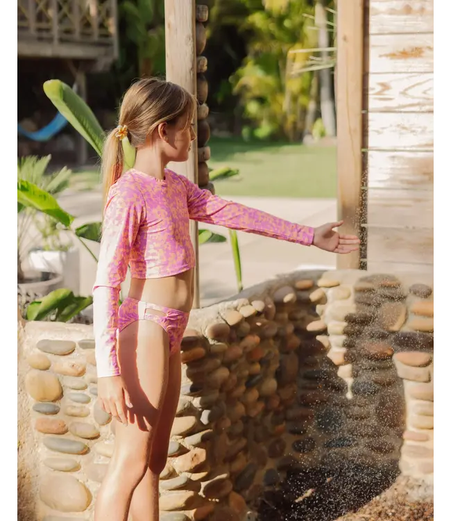 Magenta Punch Waves 4 Days Rash Guard Bikini