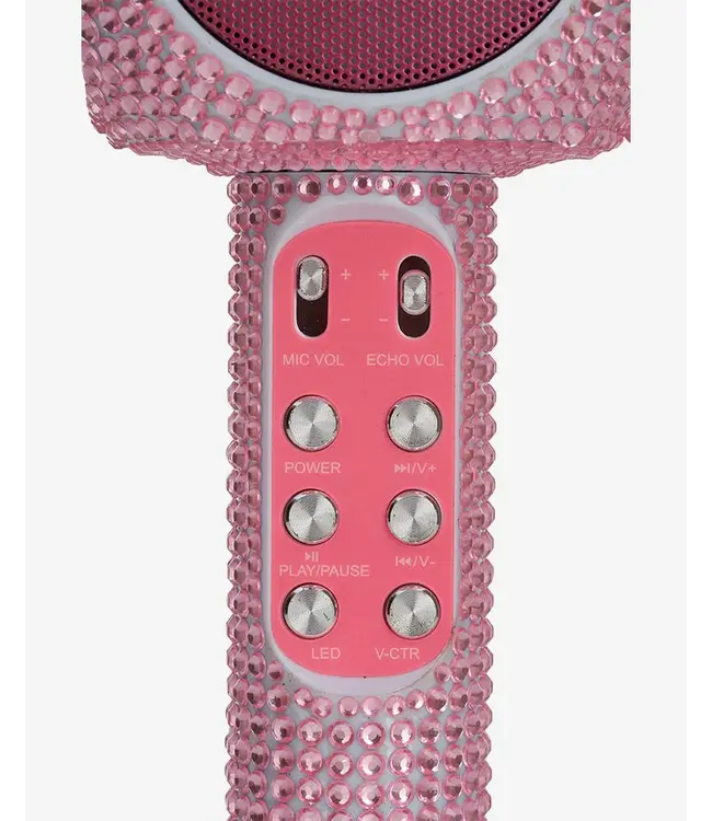 Wireless Express Pink Bling Karaoke Microphone