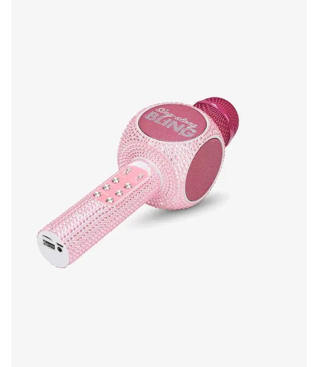 Wireless Express Pink Bling Karaoke Microphone