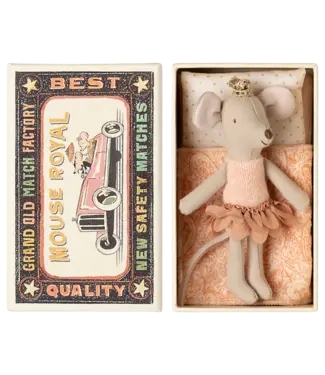 Maileg Princess Mouse, Little Sister in Matchbox