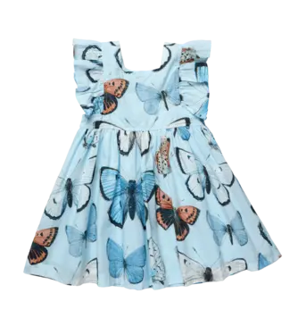 Pink Chicken Blue Vintage Butterflies Adaline Dress