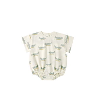 Rylee & Cru Natural Relaxed Alligators Bubble Romper