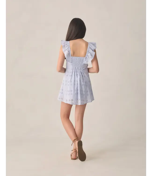 Rylee & Cru Periwinkle Bianca Mini Dress