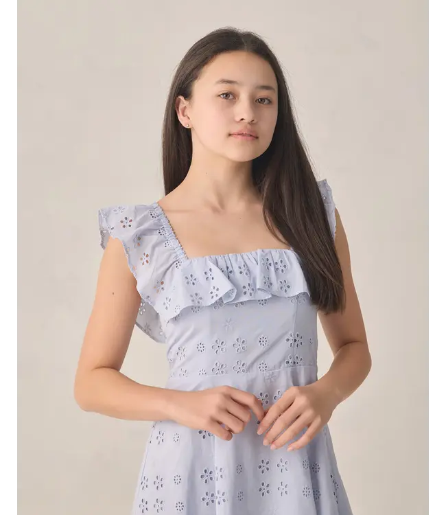 Rylee & Cru Periwinkle Bianca Mini Dress