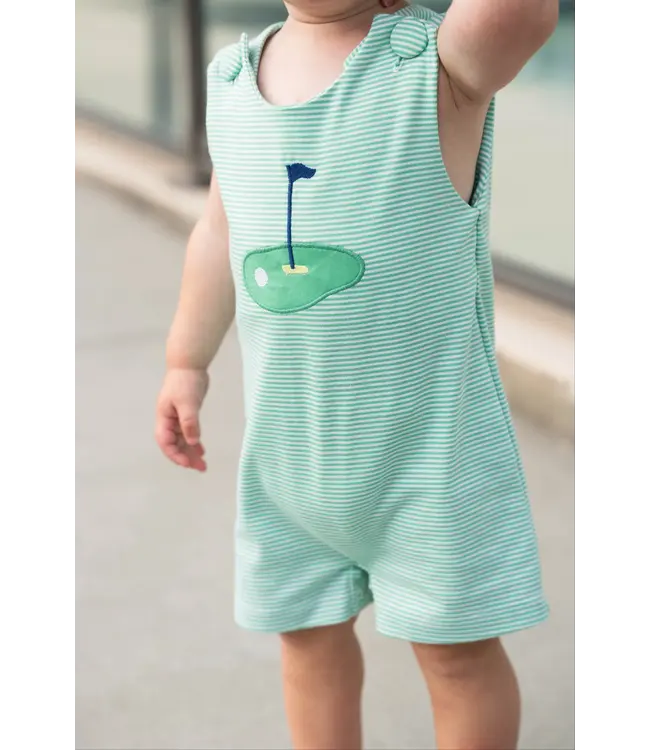 Saltwater Boys Co. Green Stripe Golf Shortall