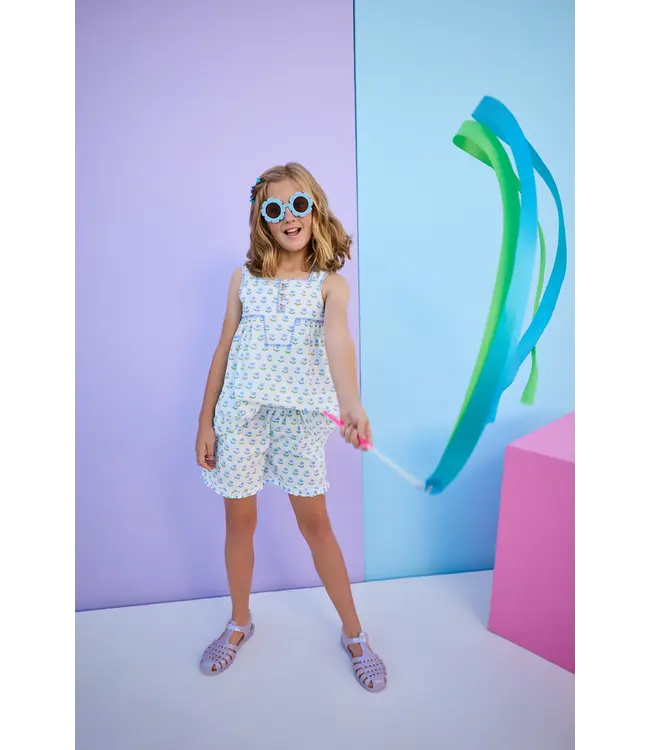 Bisby Blue Tulip Block Keystone Top