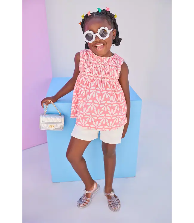 Bisby White Basic Shorts