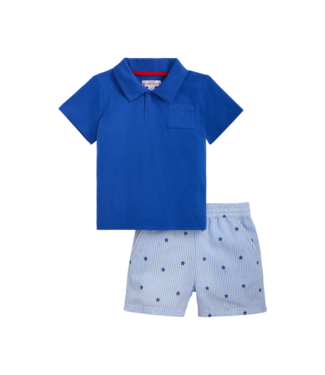 Magnetic Me Seersucker Stripe Shirt & Short Set