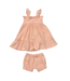 babysprouts Peachy Blush Flutter Dress Set
