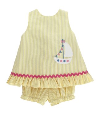 Bailey Boys Sail Away Angel Dress Tie with Bloomer