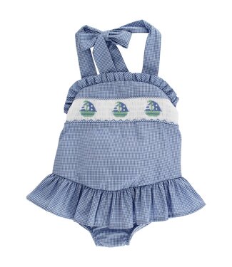 Bailey Boys Smocked Sailboat 1 Pc. Swimsuit