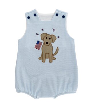 Bailey Boys Patriotic Pup Knit Boy Bubble