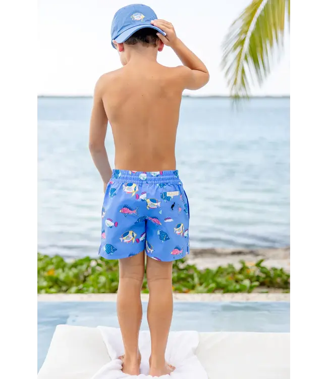 Beaufort Bonnet Wood Boat Blue/Fish Covington Cap