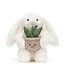 Jellycat Cream Bunny with Plant