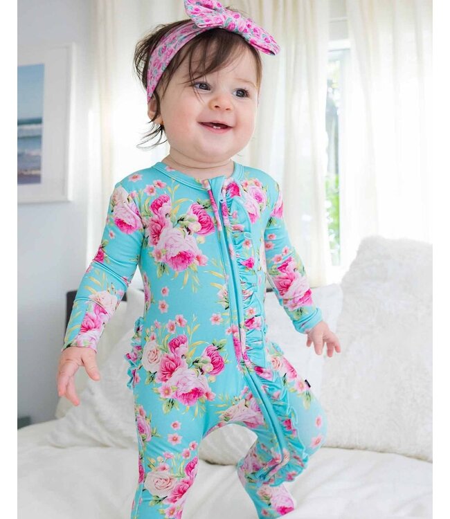 LEV baby Alana Ruffled Zip Footie
