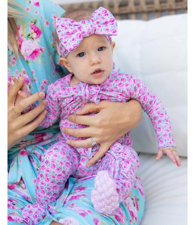 LEV baby Maya Ruffled Zip Footie