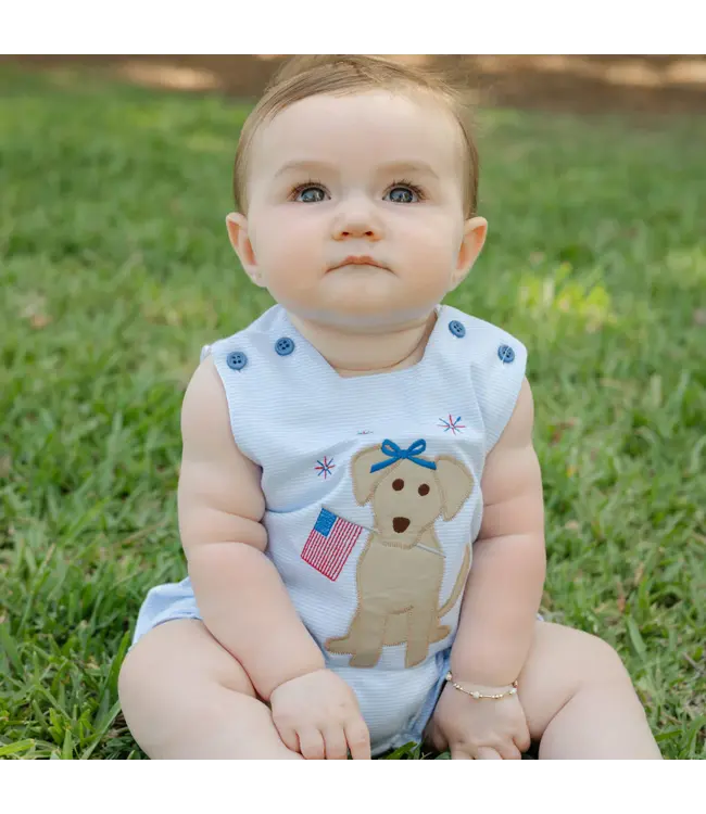 Bailey Boys Patriotic Pup Knit Girl Bubble