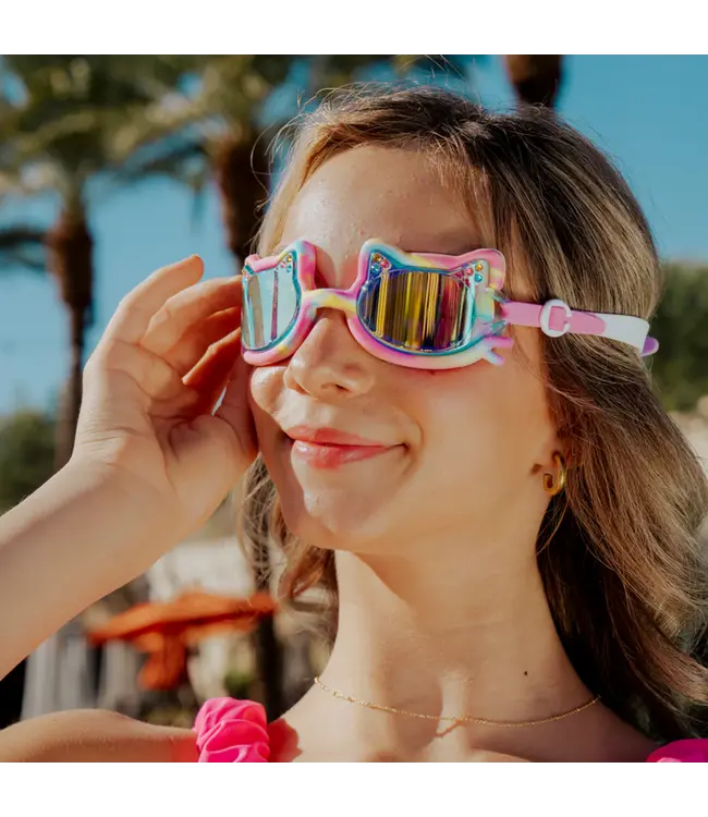 Tie Dye Tabby Swim Goggles