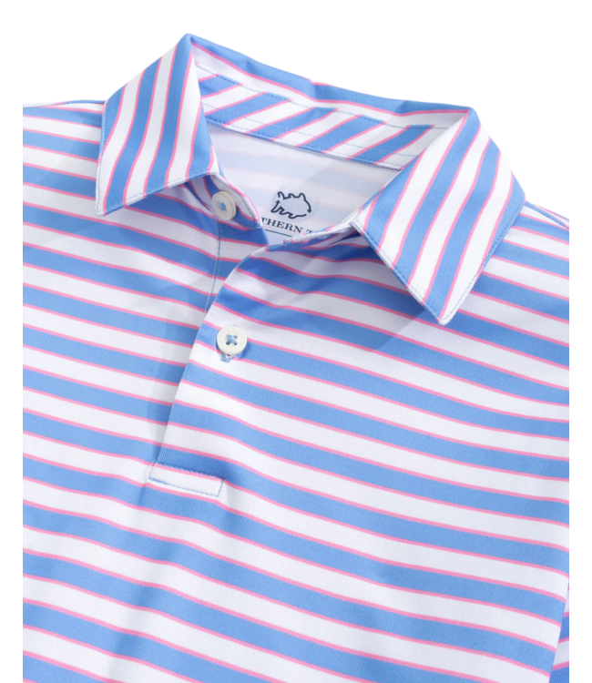 Southern Tide Ocean Channel Driver Waterway Stripe Performance Polo