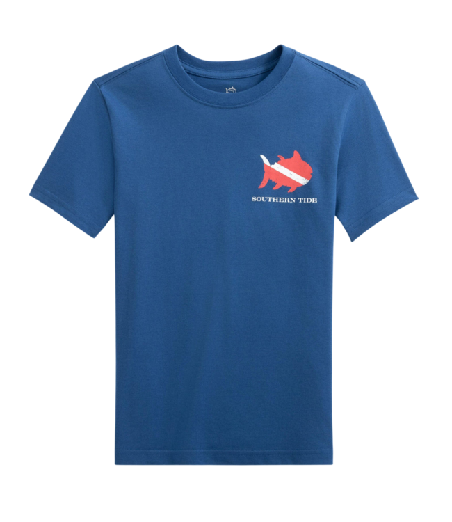 Southern Tide Nautical Blue Skipjack Scuba Flag Tee