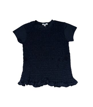 Joyous & Free Black Smock Cap Tee