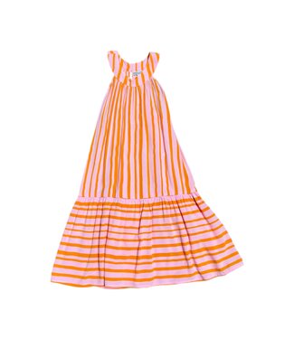 Joyous & Free Coral Pink Stripe Emerson Dress