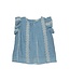 Hayden Blue Eyelet Embroidered Ruffled Tank
