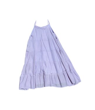 Hayden Lavender Stripe Tiered Halter Mini Dress