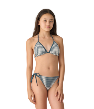 Rylee & Cru Navy Stripe Triangle Bikini Set