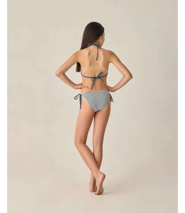 Rylee & Cru Navy Stripe Triangle Bikini Set