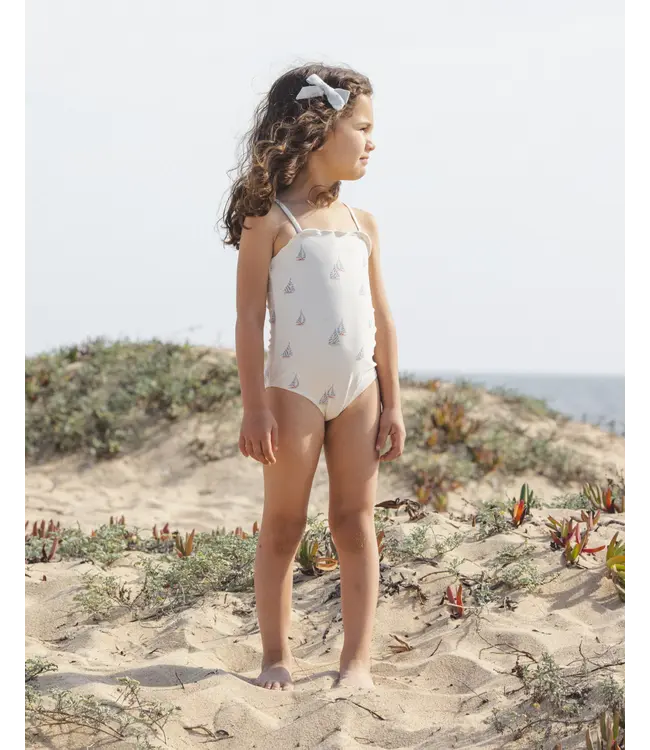 Rylee & Cru Natural Tori Sail One Pc. Swimsuit