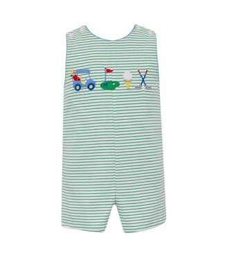 Claire & Charlie Green Stripe Knit Golf Jon Jon