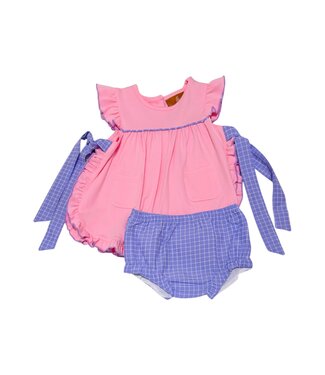 Millie Jay Pink/Purple Harlow Tie Bloomer Set