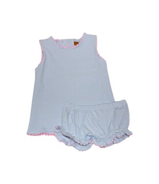 Millie Jay Blue Stripe Millie Bloomer Set