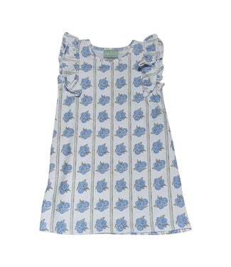 Sage and Lilly Hydrangea Flutter Sleeve Dress