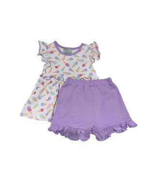Sage and Lilly Ice Cream Townes Twirl Short Set