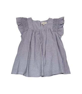 Hayden Lavender Smocked Ruffle Shoulder Top