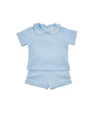 Blue Piping Collar 2 Pc. Set