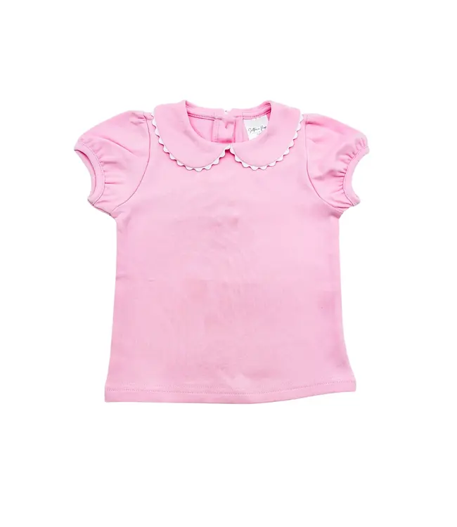 Scalloped Collared S/S Shirt