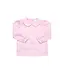 Pink Woven Picot Collar Long Sleeve Shirt