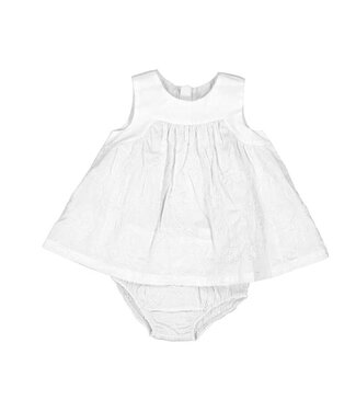 Mayoral White Embroidered Dress