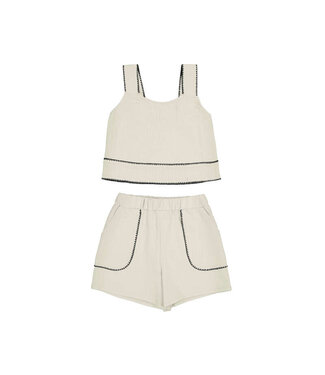 Mayoral Cream/Black Short Set