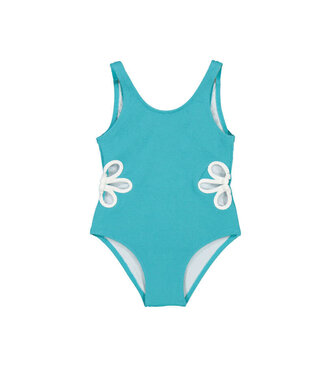 Mayoral Pacific Blue Cut Out Swimsuit