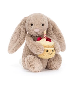 Jellycat Bashful Beige Bunny 'Birthday'