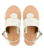 White Toddler Jacks Flat Sandal