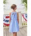 Royal Gingham Bow Back Dress