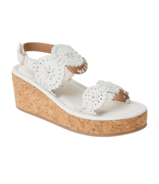 Jack Rogers White Lauren High Wedge